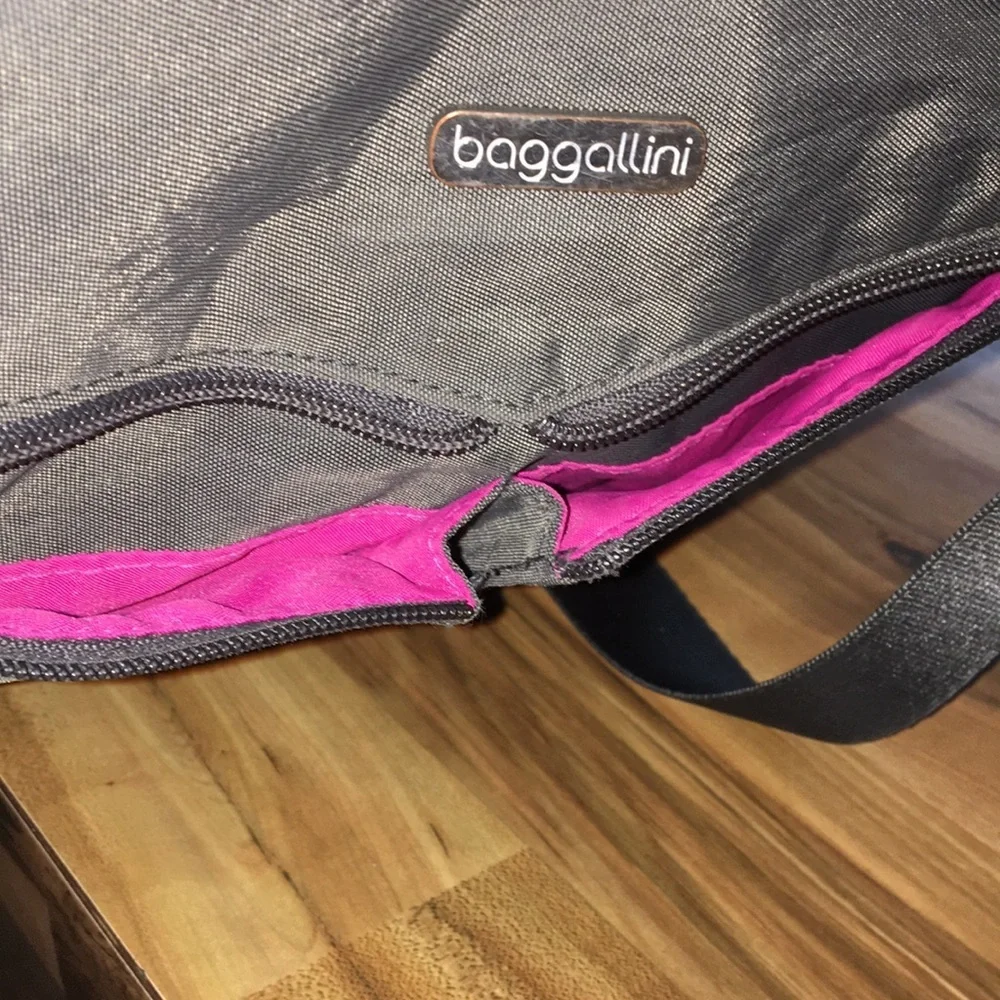 Baggallini HRZ649 Horizon Crossbody Charcoal Nylon